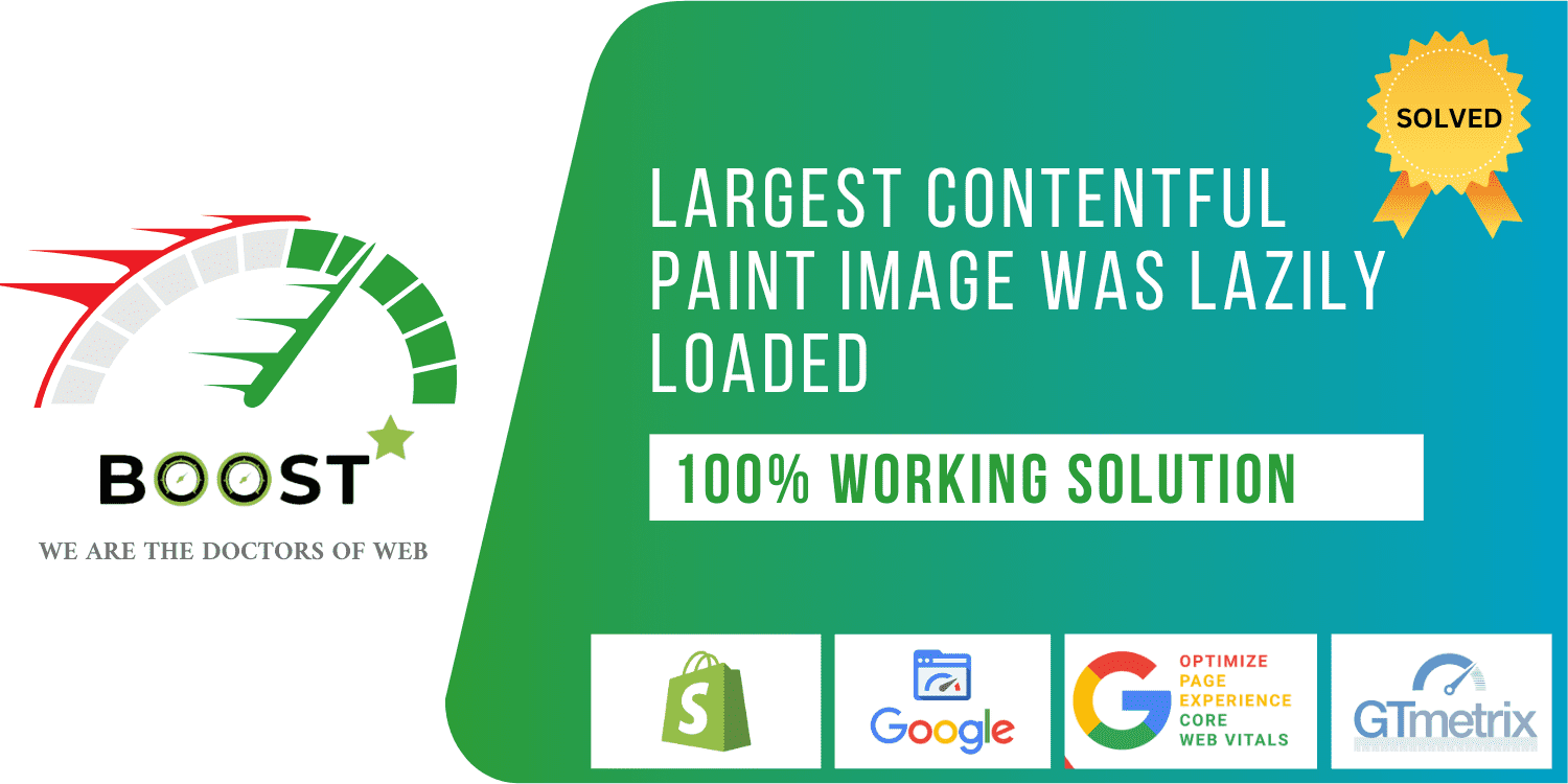Largest Contentful Paint image was lazily loaded